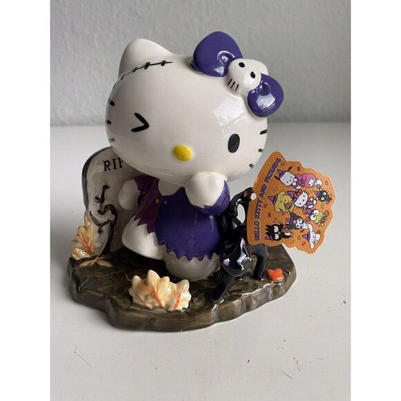 Blue Sky Clayworks Graveyard Hello Kitty Halloween Zombie Ceramic Figurine NEW - Picture 1 of 14